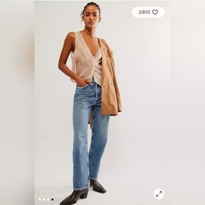 New Agolde 90's crop straight jean in hooked